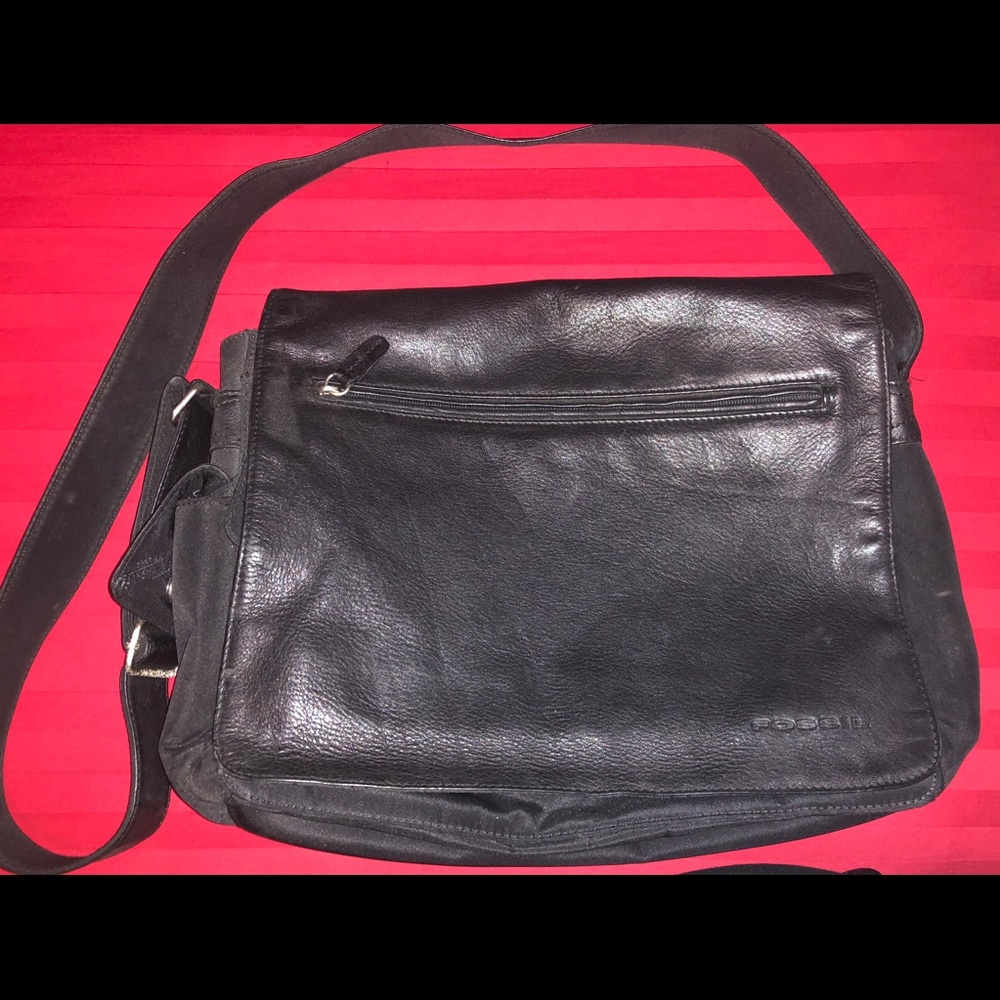 Fossil Leather Messenger Bag